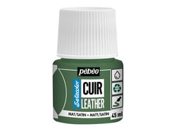 Pot 45 ml peinture acrylique pour cuir Pébéo Setacolor Cuir - Vert kaki