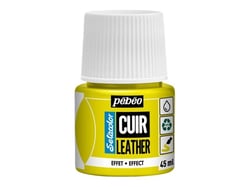 Pot 45 ml peinture acrylique pour cuir Pébéo Setacolor Cuir - Jaune fluo