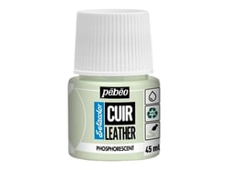 Pot 45 ml peinture acrylique pour cuir Pébéo Setacolor Cuir - Transparent phosphorescent