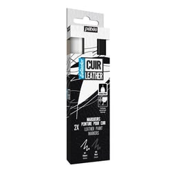 Lot de 2 marqueurs peinture pour cuir - Setacolor cuir - noir et blanc - Pebeo