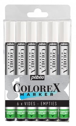 6 Marqueurs vides - Colorex Markers