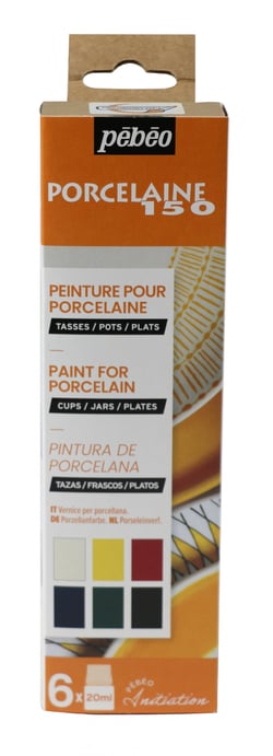 Set d'initiation Porcelaine 150 Brillante Pébéo N°1 - 6 x 20 ml