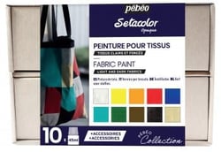 Coffret Setacolor opaque n°2 Pébéo - 10 x 45 ml