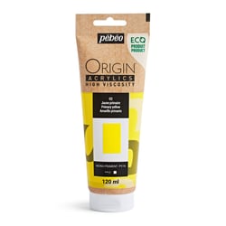 Tube 120 ml peinture acrylique Pébéo Origin Acrylics - Jaune primaire