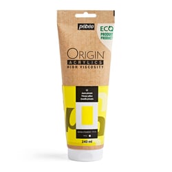 Tube 240 ml peinture acrylique Pébéo Origin Acrylics - Jaune primaire