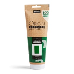 Tube 240 ml peinture acrylique Pébéo Origin Acrylics - Vert permanent clair