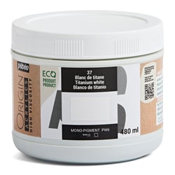 Pot 480 ml peinture acrylique Pébéo Origin Acrylics - Blanc de titane
