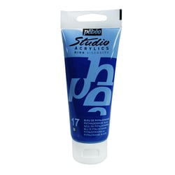 Tube 100 ml de peinture Studio Acrylics High Viscosity Pébéo - Bleu phtalo - Fine - Transparent