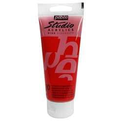 Tube 100 ml de peinture Studio Acrylics High Viscosity Pébéo - Écarlate - Fine - Transparent