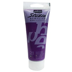 Tube 100 ml de peinture Studio Acrylics High Viscosity Pébéo - Violet d'orient - Fine - Transparent