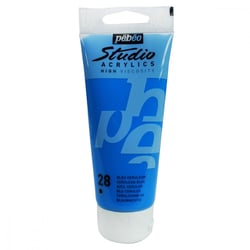 Tube 100 ml de peinture Studio Acrylics High Viscosity Pébéo - Bleu de ceruleum - Fine - Opaque