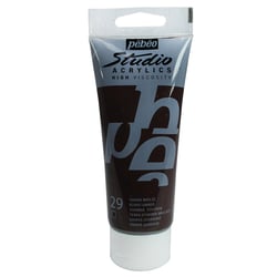 Tube 100 ml de peinture Studio Acrylics High Viscosity Pébéo - Terre d'Ombre brûlée - Fine - Opaque