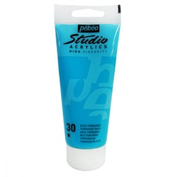 Tube 100 ml de peinture Studio Acrylics High Viscosity Pébéo - Bleu turquoise - Fine - Opaque