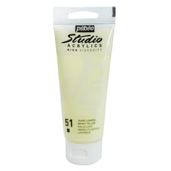 Tube 100 ml de peinture Studio Acrylics High Viscosity Pébéo - Jaune lumière - Fine - Opaque