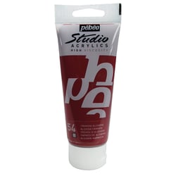 Tube 100 ml de peinture Studio Acrylics High Viscosity Pébéo - Alizarine cramoisie - Fine - Transparent