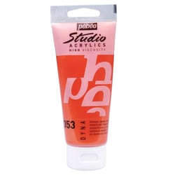 Tube 100 ml de peinture Studio Acrylics High Viscosity Pébéo - Orange jaune - Fine - Semi-opaque