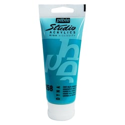 Tube 100 ml de peinture Studio Acrylics High Viscosity Pébéo - Vert bleu iridescent - Fine - Semi-opaque