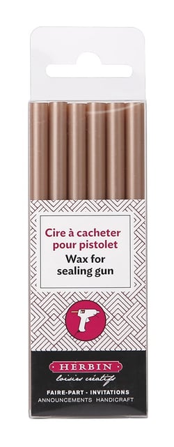 Blister 6 bâtons cire et pistolet or rose