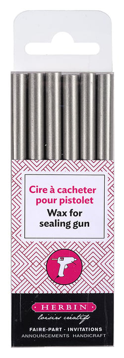 6 batons de cire à cacheter - argent