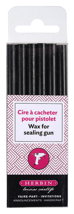 6 batons de cire à cacheter noir