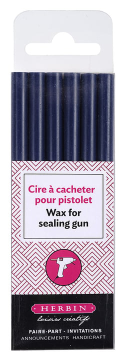 6 batons de cire à cacheter - bleu foncé