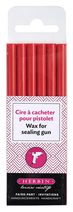 6 batons de cire à cacheter - rouge