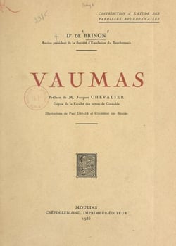 Vaumas - Contribution à l'étude des paroisses bourbonnaises
