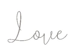 Tampon en bois love - 3,7x5,3 cm