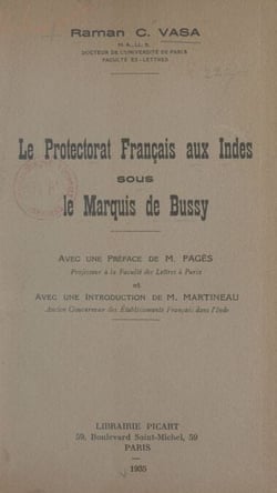 Le Protectorat français aux Indes sous le marquis de Bussy