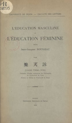 L'éducation masculine et l'éducation féminine selon Jean-Jacques Rousseau