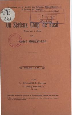 Un sérieux coup de fusil - Pièce en 1 acte