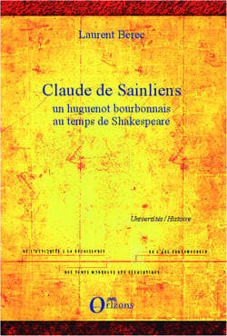 Claude de Sainliens - Un huguenot bourbonnais au temps de Shakespeare