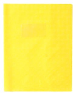Protège-cahier + Marque-page  + Porte étiquette Clairefontaine - Jaune - 17x22 - Grain Losange 18/100ème