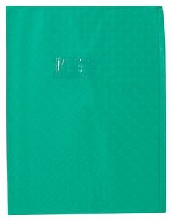 Protège-cahier + Marque-page  + Porte étiquette Clairefontaine - 24 x 32 cm- Vert - Grain Losange 18/100ème