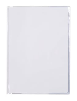 Protège-cahier A4 + Porte étiquette Clairefontaine - Transparent Incolore - Cristal Luxe 22/100ème