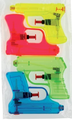 4 pistolets à eau - 12 cm