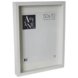 Vitrine avec passe-partout - 50 x 70 cm - Blanc