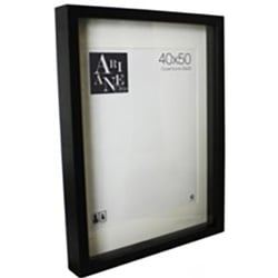 Vitrine avec passe-partout - 40x50 cm - Noir