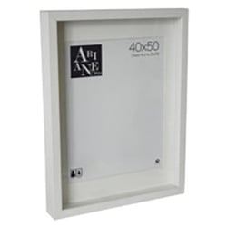 Vitrine avec passe-partout - 40 x 50 cm - Blanc
