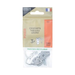 3 crochets pour tableau lourd 