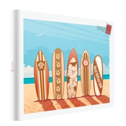Illustration album traditionnel - 120v - Plage Surf