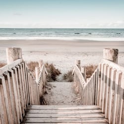 Toile - Escaliers plage - 30 cm x 30 cm