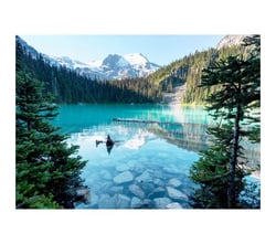 Toile - Lac montagne - 100 cm x 140 cm