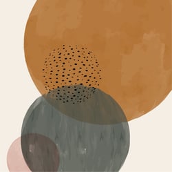 Toile Ceanothe - Rond abstrait - 30 x 30 cm