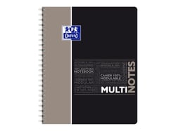 Cahier polypro à spirales - Format A4 21 x 29.7 cm - Multinotes - Oxford - 160 pages grands carreaux - Coloris assortis