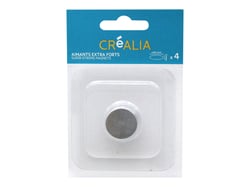 4 aimants ronds 20x3mm extra-forts - Créalia