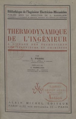 Thermodynamique de l'ingénieur - À l'usage des techniciens, des ingénieurs et chimistes