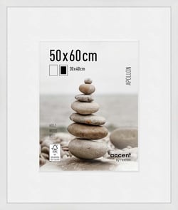 Cadre Nielsen - Apollon - Bois - Blanc - 50 x 60 cm