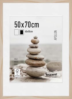 Cadre Nielsen - Apollon - Bois - Naturel - 50 x 70 cm