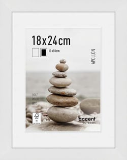 Cadre Nielsen - Apollon - Bois - Blanc - 18 x 24 cm